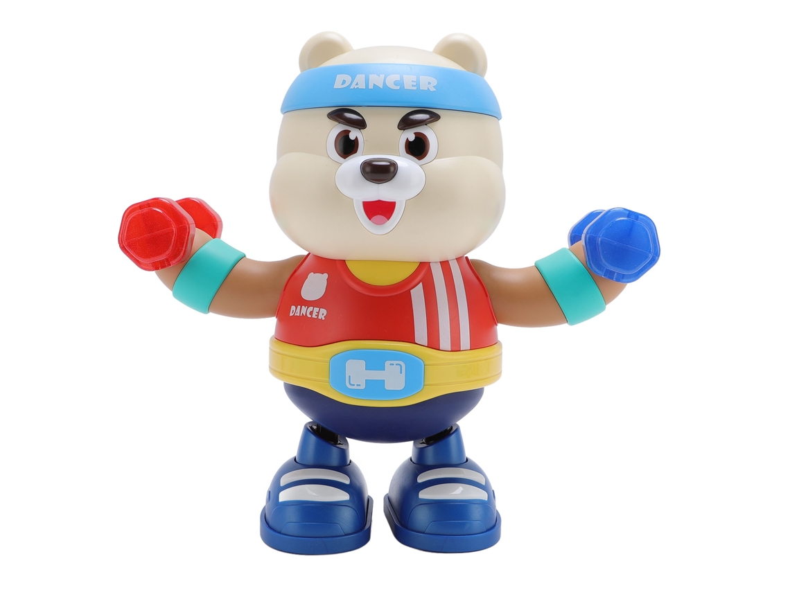 Primerox urso Dançante Elétrico com Luz e Música Robô Brinquedo para Crianças Portátil