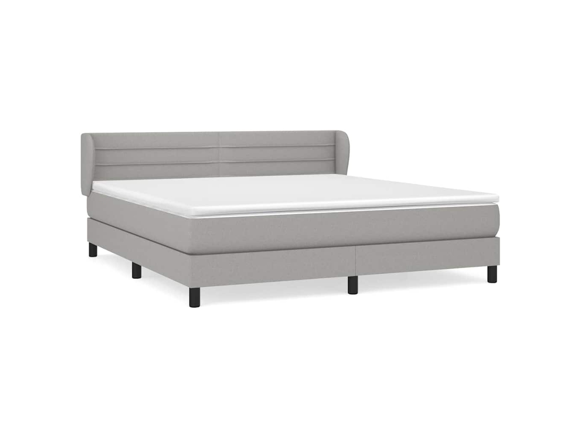 Box Spring Bed, Box Spring Beds Vidaxl Cinzeto Tecido (180 X 200 Cm)
