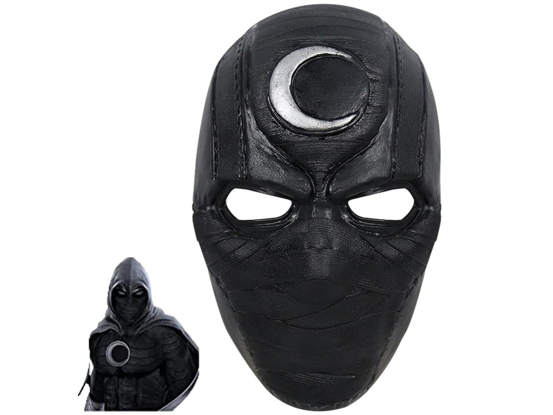 Máscara de rosto de cavaleiro em látex, para cosplay LAXISCREED
