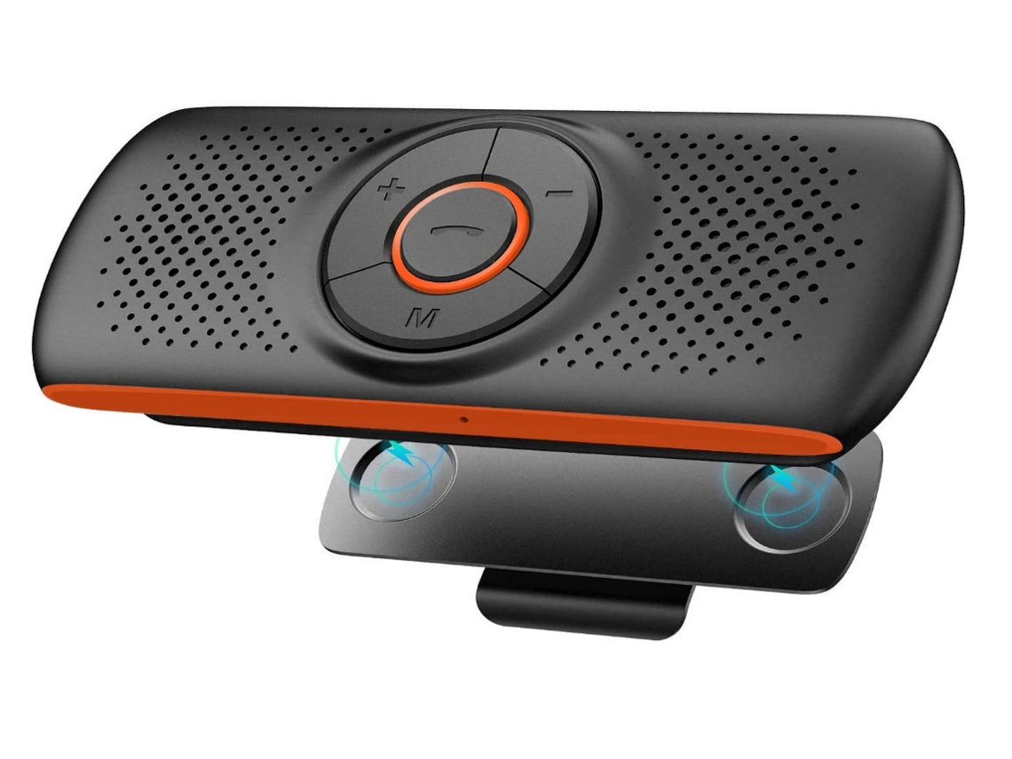 Viva-Voz para Carro Viseira Solar Bluetooth 4.2 Kit Mãos-Livres Áudio Viva-Voz Tf Reprodutor de Música Sem Fio YIZHOOD