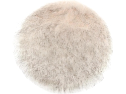 Almofada De Luxo Em Pele Carneiro Para Cadeira Um Toque Elegância O Seu Assento, Branca Cinza, 30cm, Unidade