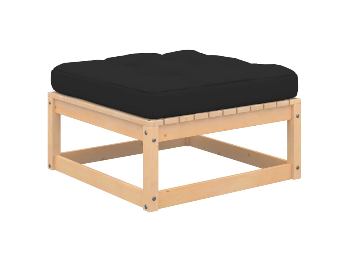 Footstool, Footstools Vidaxl Antracite Madeira De Pinho (n/a)