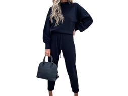 2026 conjunto de Sudadera para Mujer Con Camiseta Y Pantalones de Tejido de Algodón para Descanso