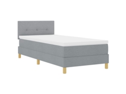 Conjunto 1 Cama Box Vidaxl Cinzento Tecido (100 X 200 Cm)