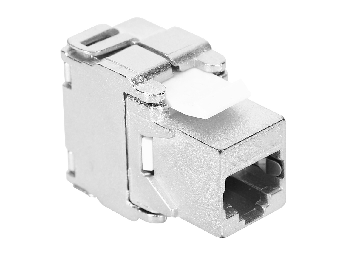 Módulo de rede FTP Cat6 com blindagem, 180°, componente eletrônico