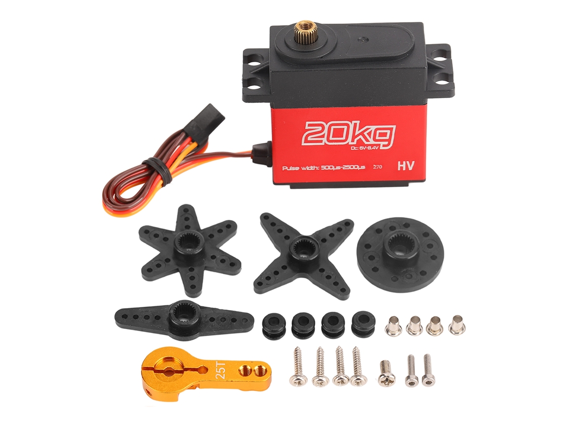 Mali servo Digital Rc 20kg 270 Graus Engrenagens de Metal Totalmente À Prova D'água para Carro Rc