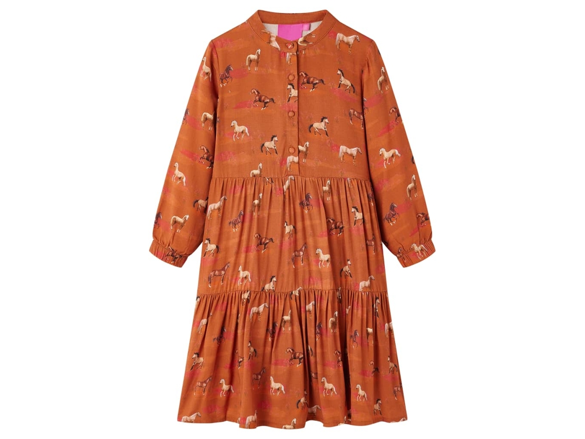 Vestido Para Criança Cor Conhaque 104