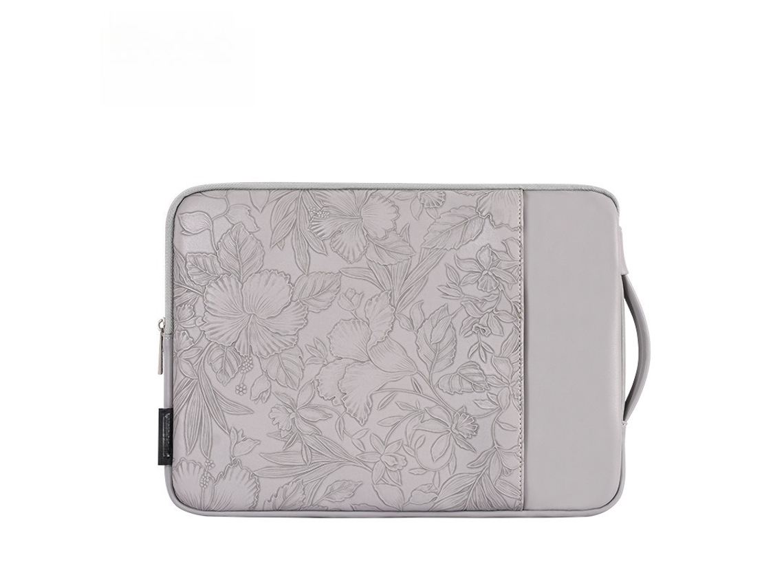 Bolsa Para Portátil Czhhmart Em Material Pu, Compatível Com Notebooks De 11 Polegadas Cinza