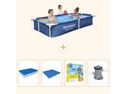 Bestway Piscina Bestway Steel Pro Retangular - 221x150x43 Cm - 5-peças S24