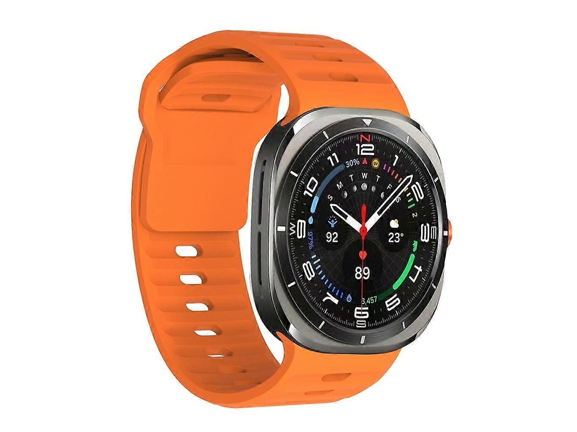 Pulseira De Silicone Com Textura Ondulada Para Samsung Galaxy Watch Ultra 47mm