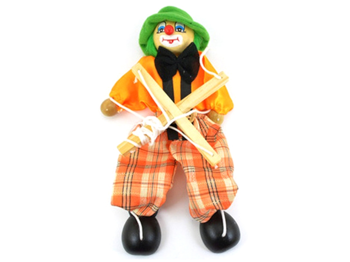 Mali marionete de Palhaço de Corda Engraçada Colorida em Madeira Brinquedo Infantil Presente