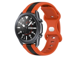 Pulseira De Silicone Bicolor Com Fecho Borboleta Para Samsung Galaxy Watch3 (45 Mm E 22 Mm).