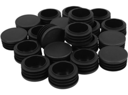 Conjunto De 20 Tampas Redondas Plástico Com Design Antiderrapante E Material Nylon Para Tubos Metal 38mm, Ideais Para