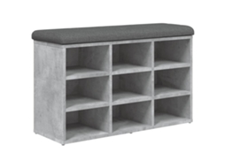 Shoe Bench, Shoe Benches Vidaxl Cinzeto Madeira Processada (82 X 32 X 50 Cm)