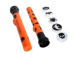 Tocha Projetora de Halloween Pack de 2 + 10 Capas Props S/MARCA
