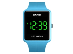 Relógio Eletrônico Skmei 1541 Fashion Led, Modelo Quadrado Para Casais, À Prova D'água E Com Pulseira De Silicone.