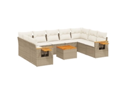 Garden Sofa Set, Garden Sofa Sets Vidaxl Bege Rattan / Vime (n/a)