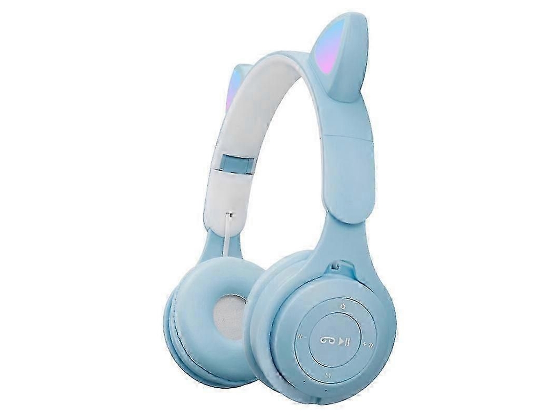 Fone de Ouvido Bluetooth Dobrável M6 com Orelhas de Gato Luminosas, Entrada de 3,5 Mm, Slot para Cartão Tf TAISHENGDA