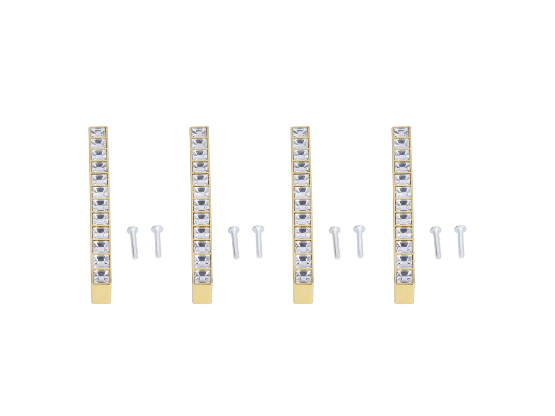 4pçs Conjunto Mola Cristal Gola Diamante 128mm