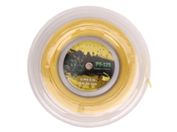 Corda De Raquete De Tênis 1.25mm Poliéster Com Padrão De Duas Nervuras Resistente A Impactos 200m Amarelo Dourado Para Adolescentes