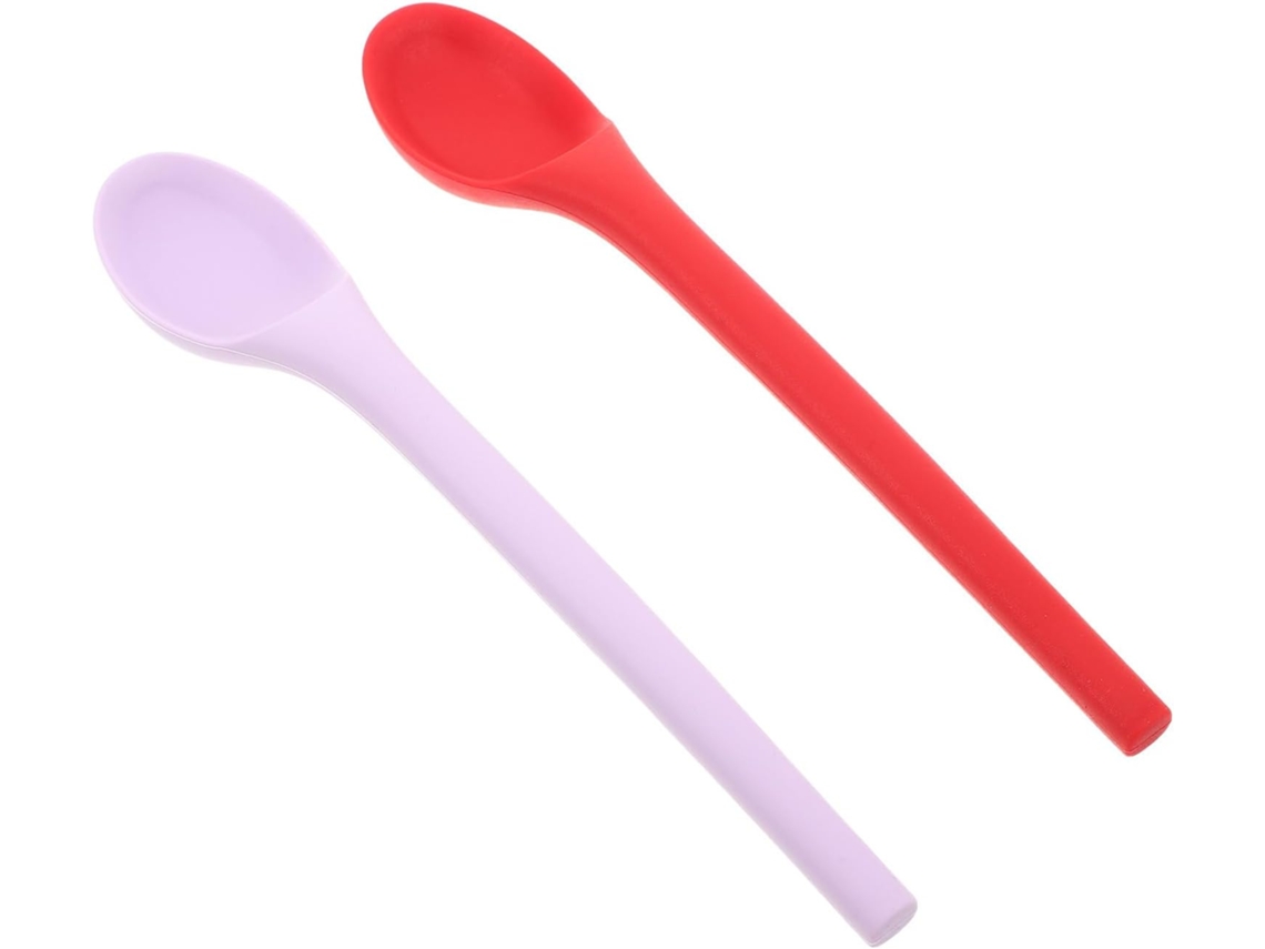 Conjunto De 2 Colheres Silicone Ibasenice 20cm 8 Polegadas, Resistentes Ao Calor, Ideais Para Mexer Na Cozinha