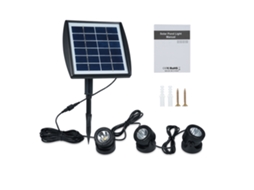 Luz solar rgb submersível 3 cabeças para lagoa, piscina, jardim, fonte decorativa Ip68 | S/MARCA