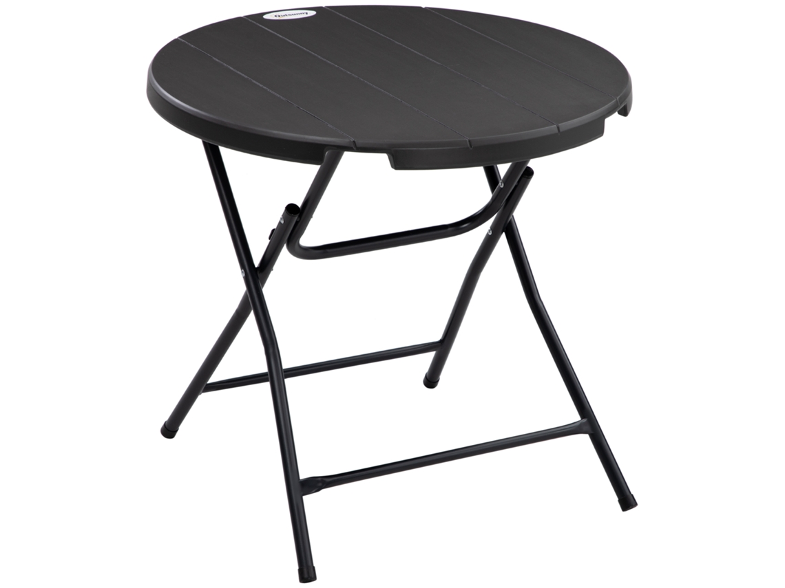 Mesa Redonda Cinza Escuro Ø8cm, Madeira, 4p.-gx