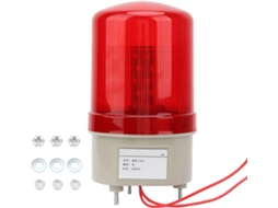 Sinalizador Estroboscópico Led Giratório Jeffergarden, Luz De Advertência, 97mm De Diâmetro, Intermitente, Vermelho
