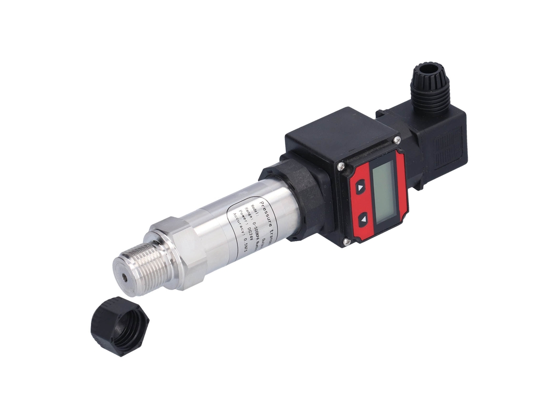 Transmissor de Pressão Digital DC24V com Sensor de Silício Difuso LCD 0‑5V 0‑500kPa