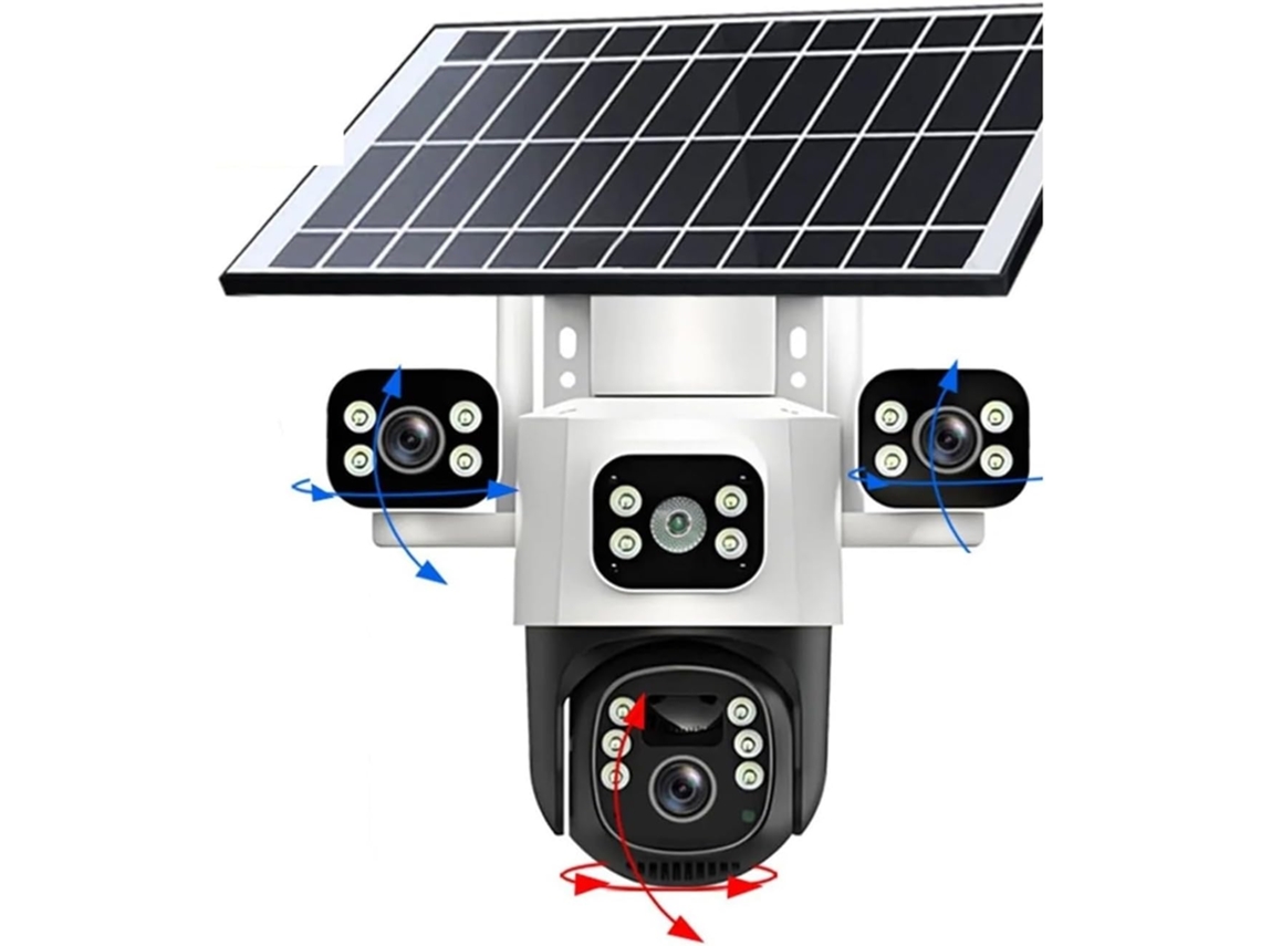 Câmera Ip Solar Wifi de 6mp com Três Lentes e Rastreamento Automático. SFUSHOS