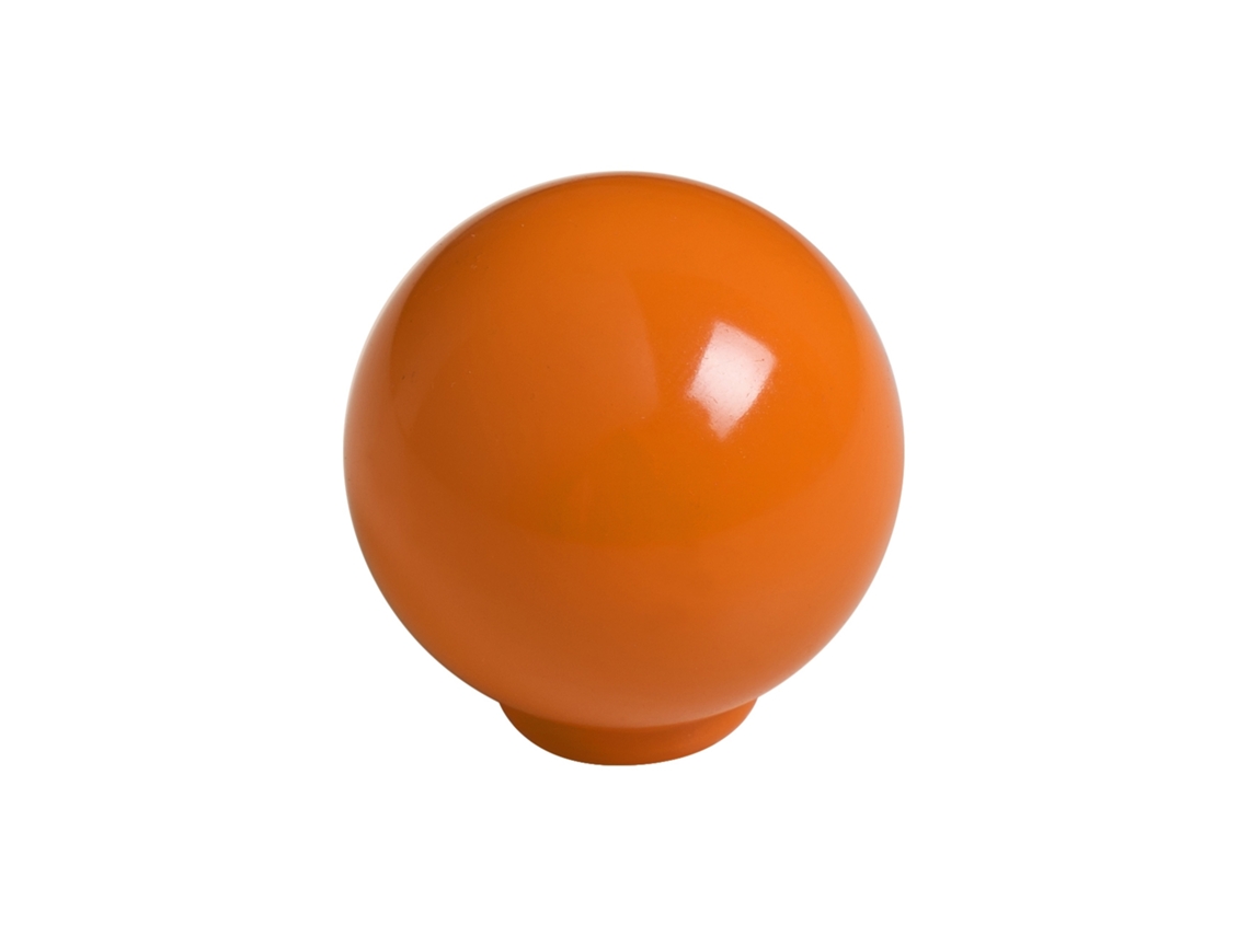 Pacote com 75 Puxadores de Bola Abs de 24 mm de Diâmetro Laranja Brilhante HARDWAREXCHANGE