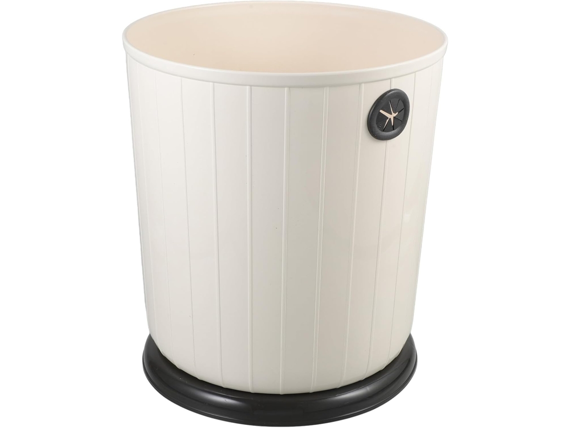 Lixeira Healeved Retro de 12l em Plástico Pp com Ampla Abertura e Design Criativo, Ideal para Escritórios Resi