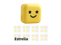 (amarelo) Adesivos Antiacne Em Formato De Estrela Nas Cores Amarela E Azul, Com Estojo E Espelho, Para Aplicação Temporária No Rosto.