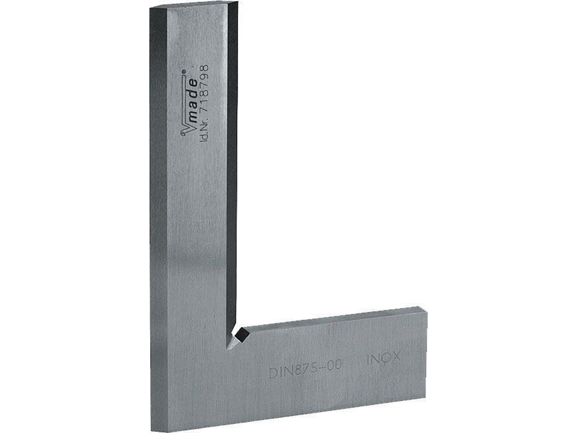 VOGEL-310205-Esquadro Mecânico De Precisão Din 875/Gg-00, Medidas 200X130 Mm