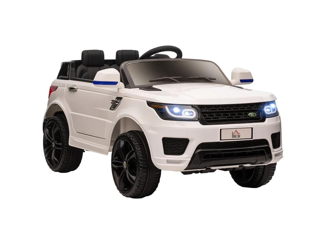 Carrinho Elétrico Infantil, Veículo Elétrico de 12v, Dois Motores, 3 a 5 Km/h, Branco PROFESIA BOYANG