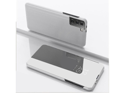 Capa De Couro Espelhado Banhado A Ouro Para Samsung Galaxy S23+ 5g Com Suporte.