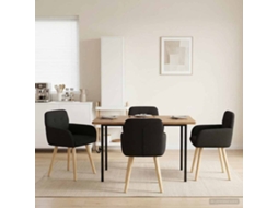 Vidaxl Cadeiras De Jantar 4 Unid. Bouclé Preto 59 X 57 X 85 Cm