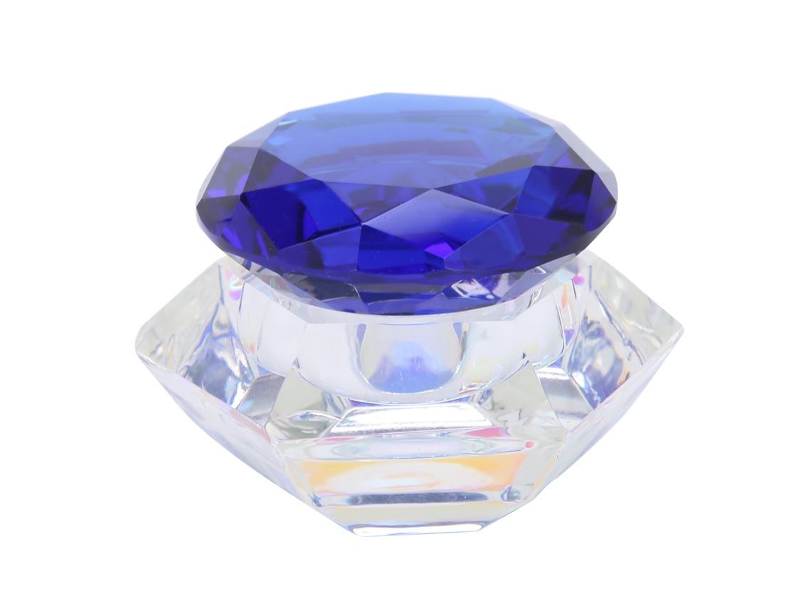 Copo De Cristal Para Líquido Acrílico De Unhas Com Tampa Portátil Ferramenta De Manicure Azul Royal