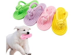 Brinquedo Pet Pantufas Mordedor De Corda Algodão Pelúcia