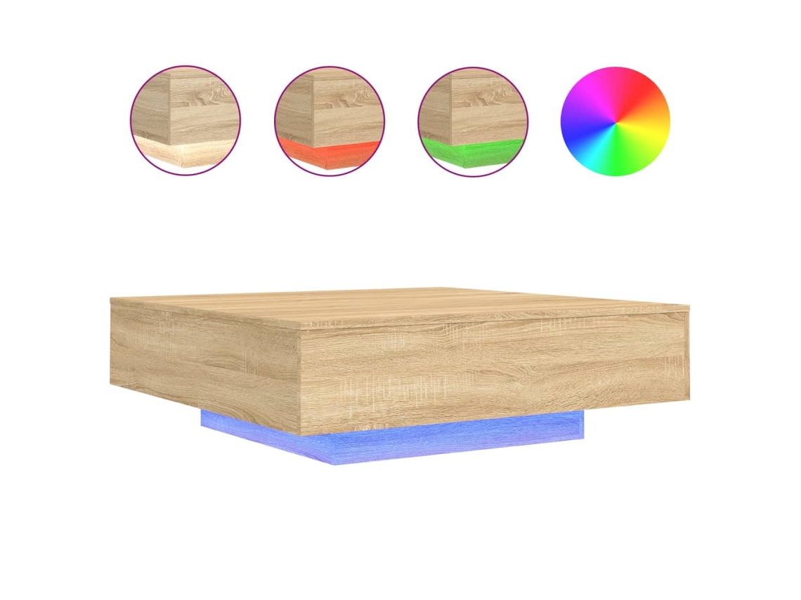 Coffee Table, Coffee Tables Vidaxl Marrom Madeira Processada (100 X 100 X 31 Cm)