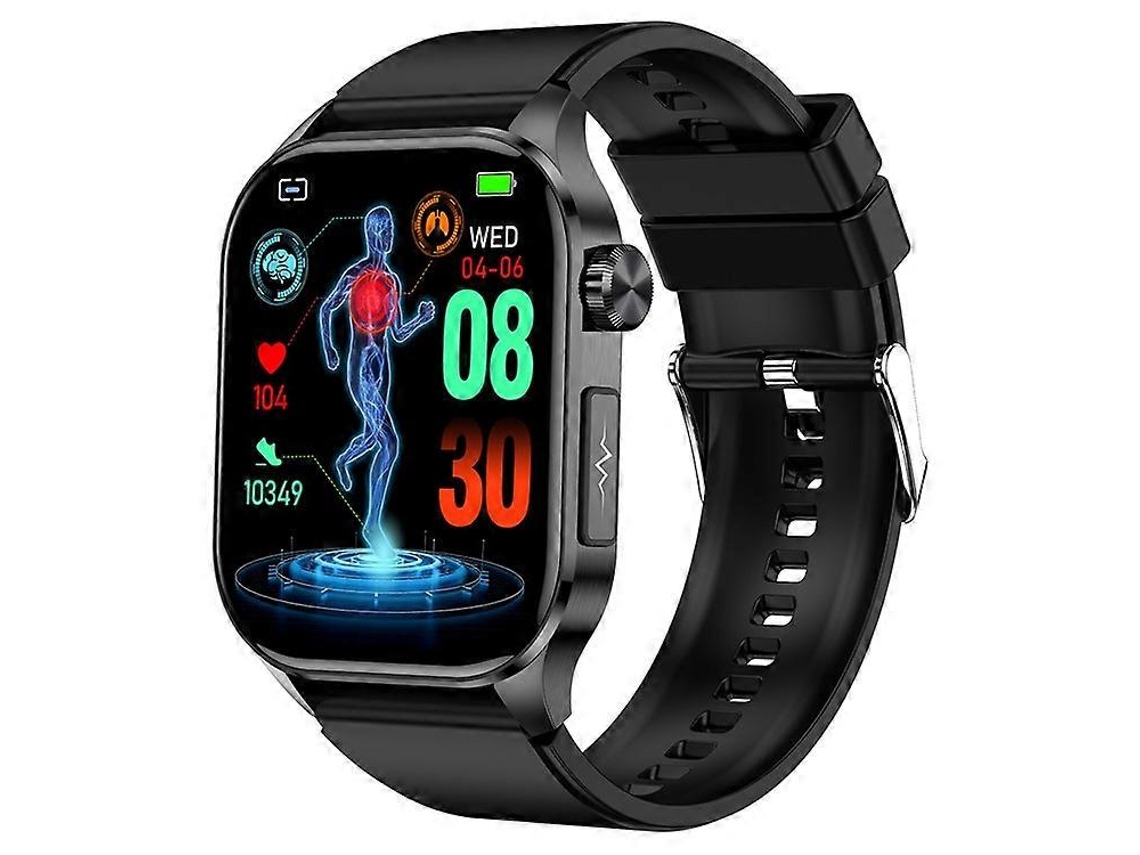 Relógio inteligente ET580 com tela AMOLED de 2,04", monitor de saúde de ECG e pulseira de silicone para e-bike
