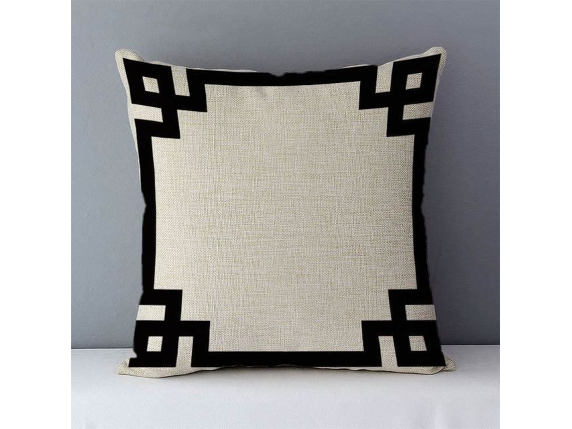 Capa De Almofada Decorativa Com Listras Geométricas Em Preto E Branco, Estilo Moderno E Elegante, 18x18 Polegadas