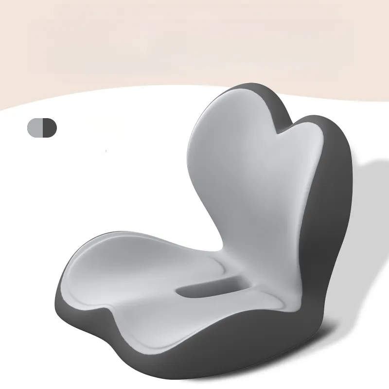 Almofada De Assento Ergonómica Integrada Czhhmart, Tecido Seda Gelada Com Base Antiderrapante Cinza