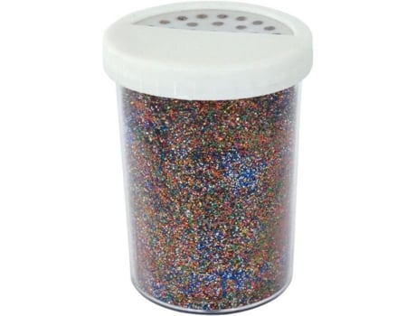 Pó brilhante multicolorido - Marca - Saleiro 100 g - Decoração de máscaras e chapéus de poliestireno