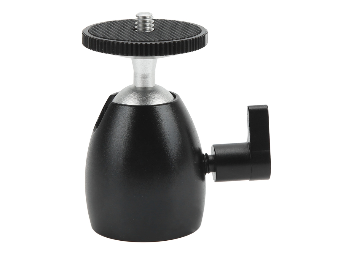 Cabeça De Bola Mini Para Tripé, 360 Graus Panorâmica, Alumínio, Adaptador De Montagem