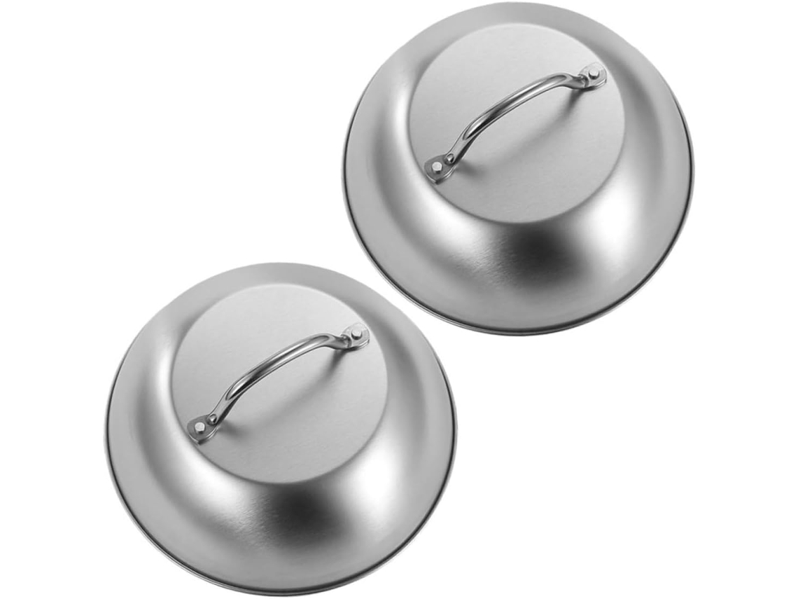 Conjunto De 2 Tampas Para Panelas E Frigideiras De Aço Inoxidável 304 De 9 Polegadas, Resistentes A Gokoco