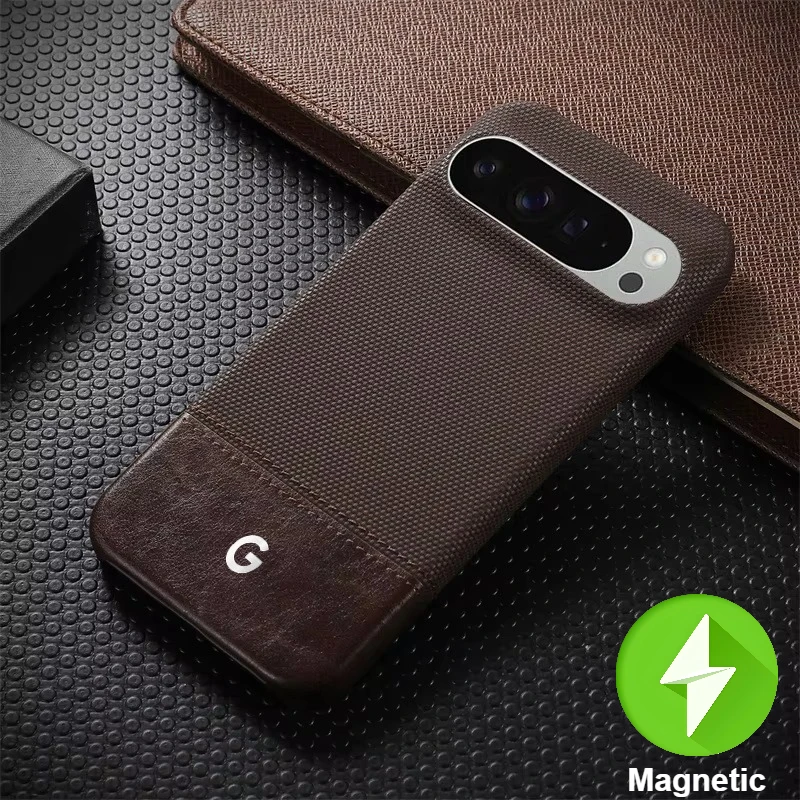 Capa Texturizada Para Celular (cor Café, Pixel 10 Pro) Com Proteção Magnética Magsafe.