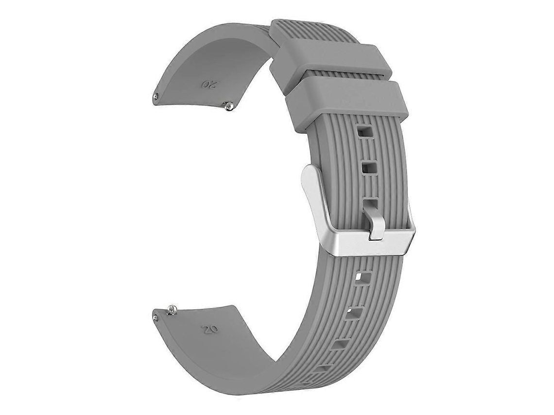 Pulseira De Silicone Listrada Lemonda Para Smartwatch Samsung Galaxy Watch3 41mm - Cinza