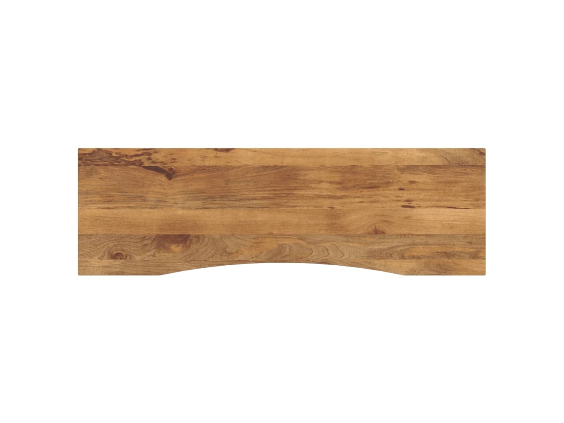 Vidaxl Tampo De Mesa Com Curva 160x50x2,5 Cm Mangueira Áspera Maciça
