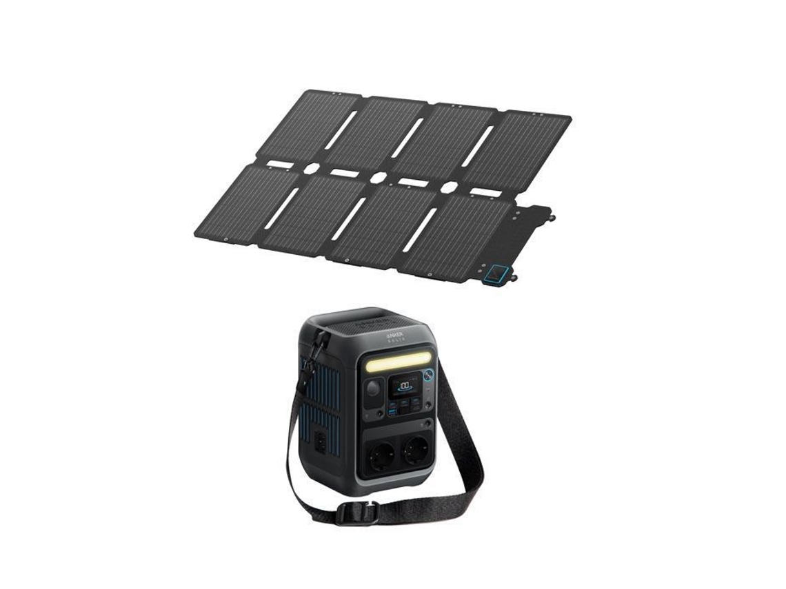 Kit Anker Solix C300x Ac Com Painel Solar Ps100x(100w)- Gerador Solar 2x300w